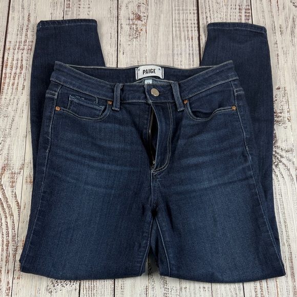 Paige “HOXTON CROP” skinny blue jeans Size 27 - Picture 3 of 12